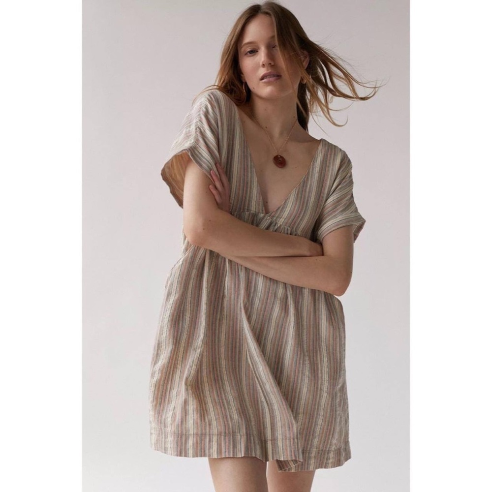 Urban Outfitters Linen Babydoll Dress